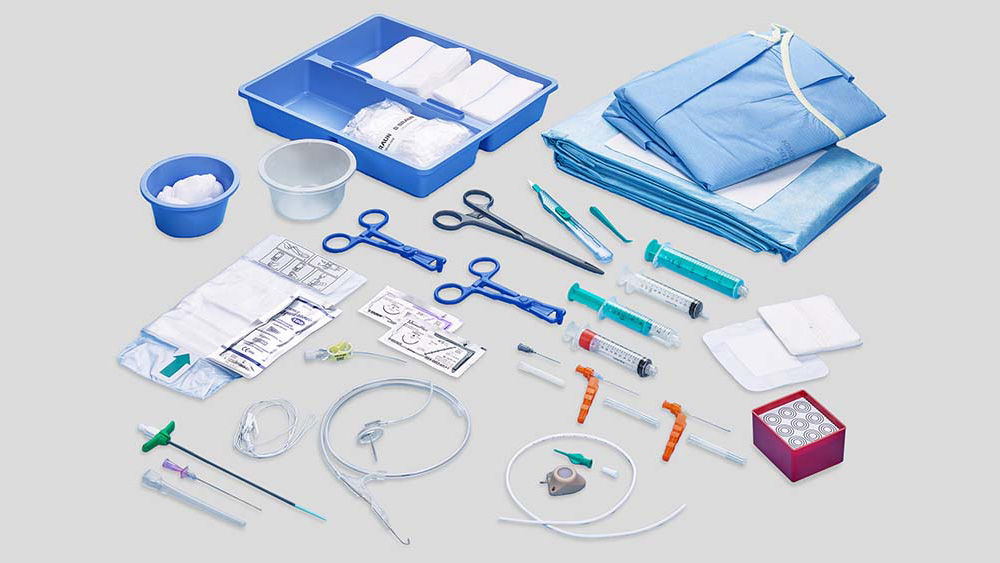Contenido de los kits de diagnóstico intervencionista y terapia vascular