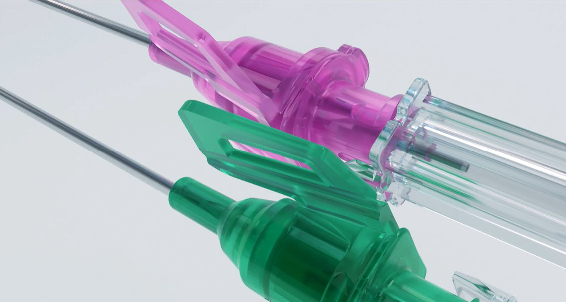 Agujas Introcan Safety® 3 en dos colores: verde y morado