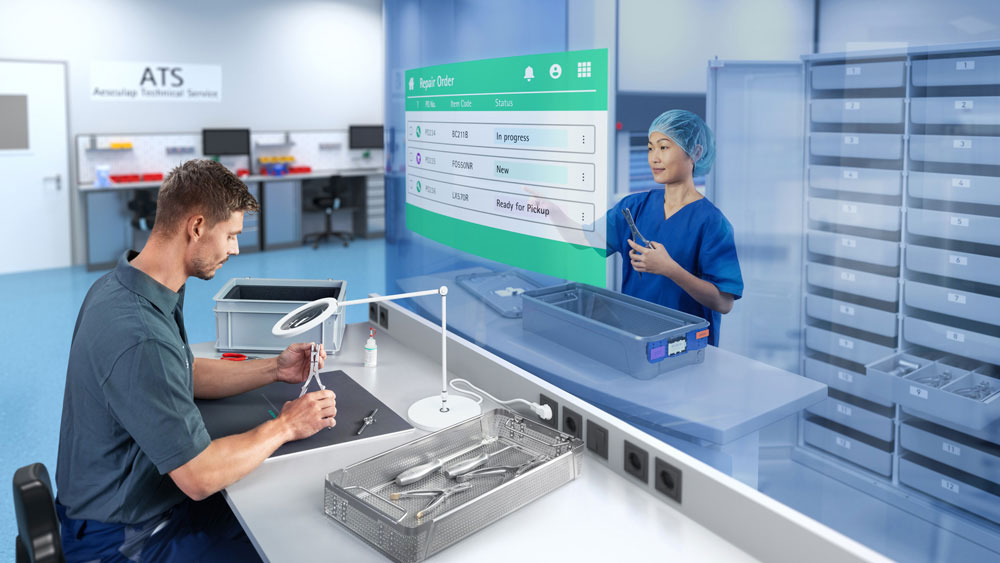 El servicio técnico y el empleado de CSSD trabajan mano a mano