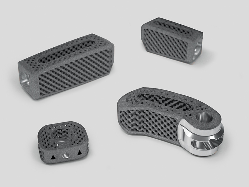Diferentes implantes de fusión intersomática cervical y lumbar